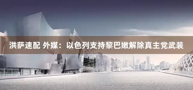 洪萨速配 外媒：以色列支持黎巴嫩解除真主党武装